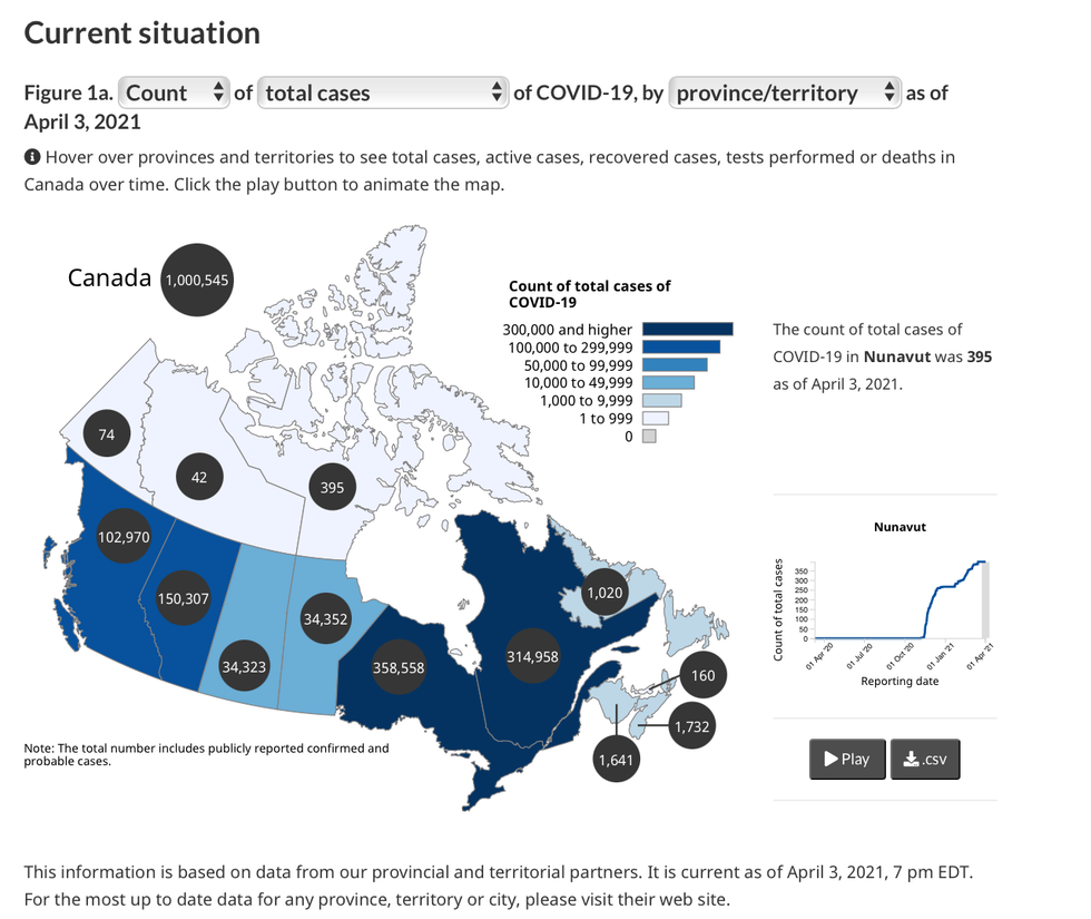 Canada's COVID19 Case Count Topped 1 Million & This Map Shows Where