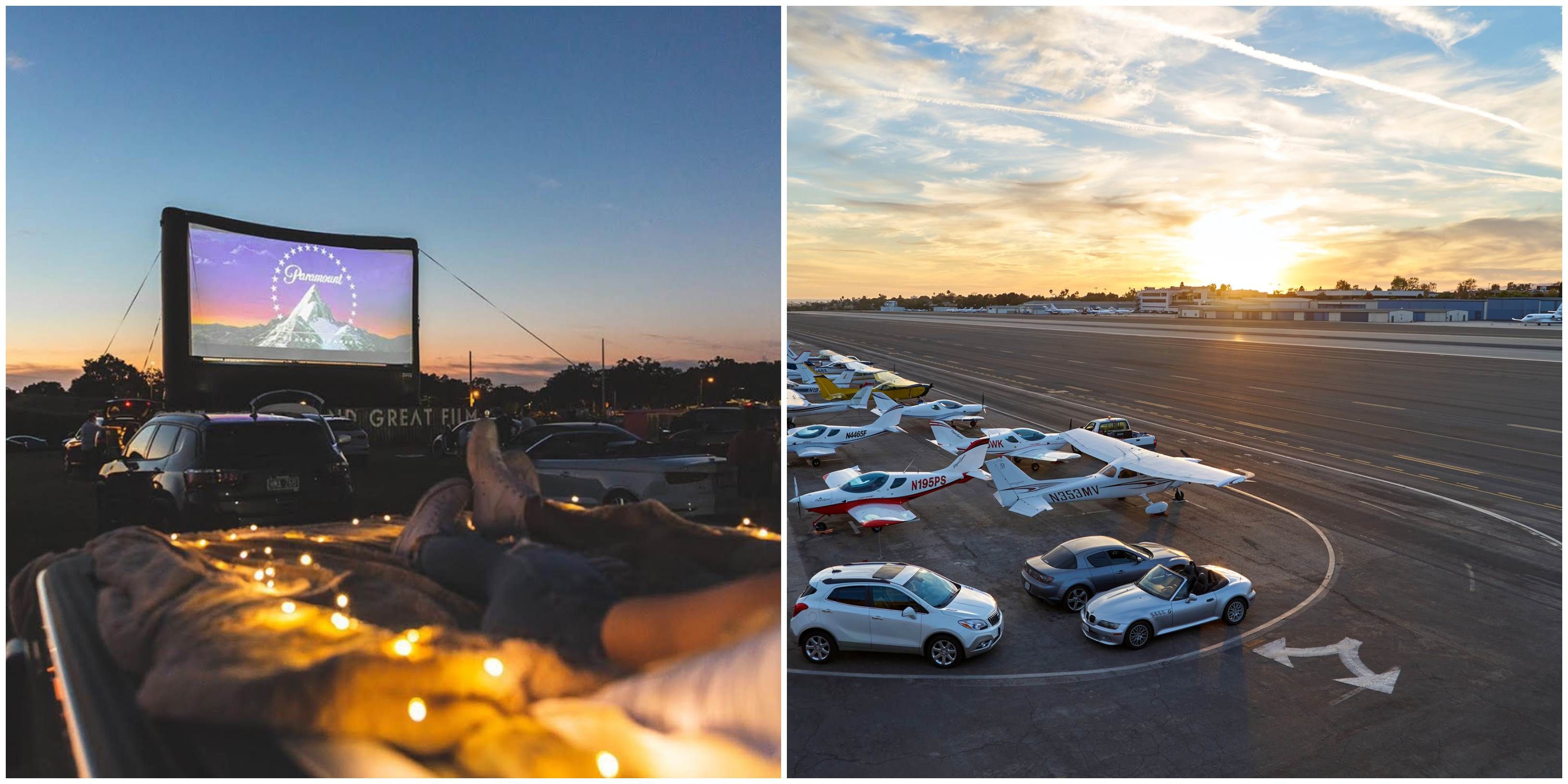 Rooftop Cinema Club Returns To L A With A New Drive In At Santa Monica Airport Narcity