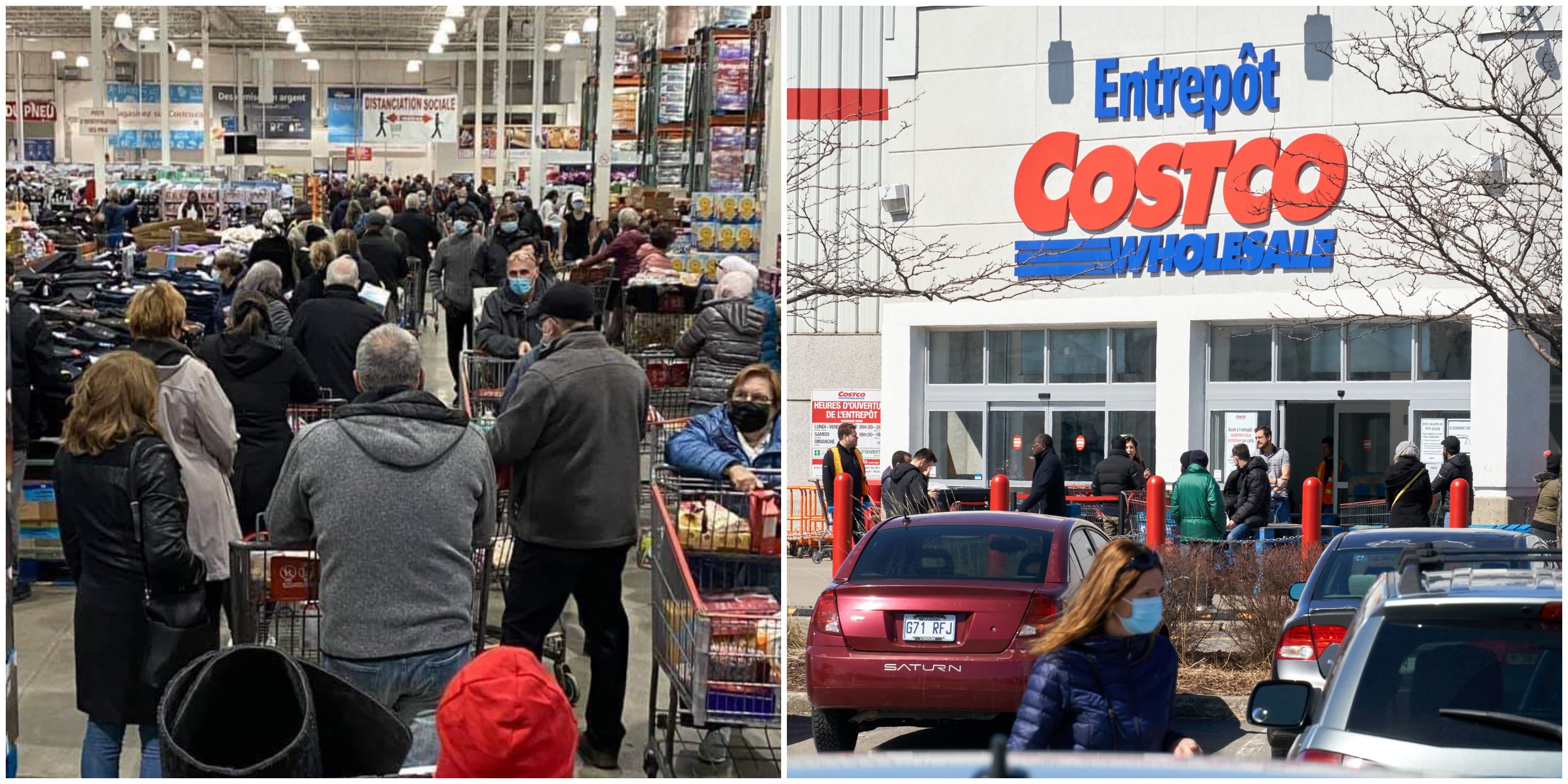 Les Costco du Québec sont bondés alors que des commerces sont fermés et