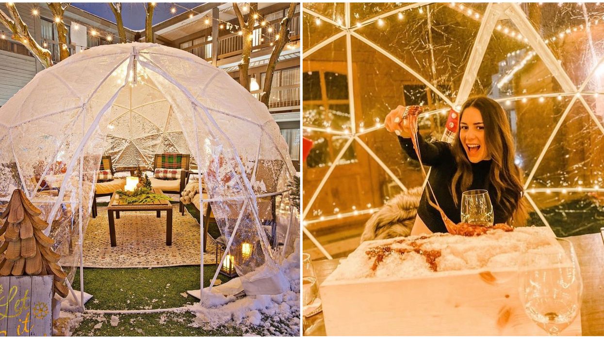 Dine in a snow globe at london's most christmassy restaurant Ontario's Snow Globe Dining Lets You Enjoy A Meal In A Winter