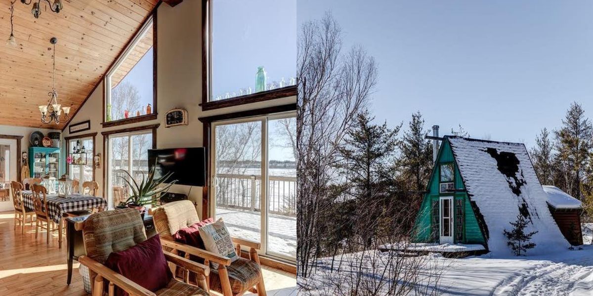 Ontario's Waterfront Home For Sale Comes With An AFrame Cabin Narcity