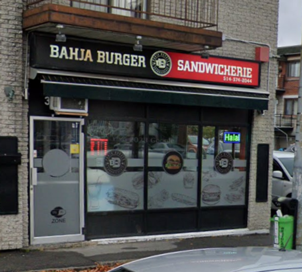 Fa\u00e7ade du restaurant Bahja Burger \u00e0 Montr\u00e9al.
