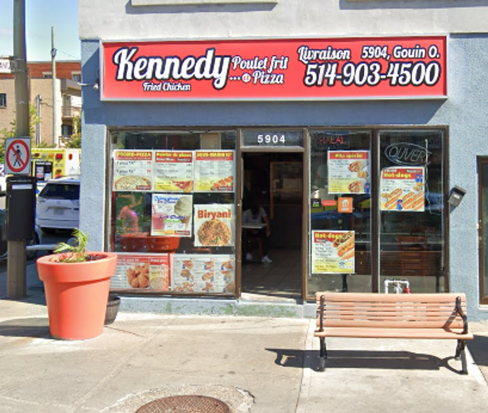 Fa\u00e7ade du restaurant Kenedy Poulet Frit et Pizza Inc. \u00e0 Montr\u00e9al.