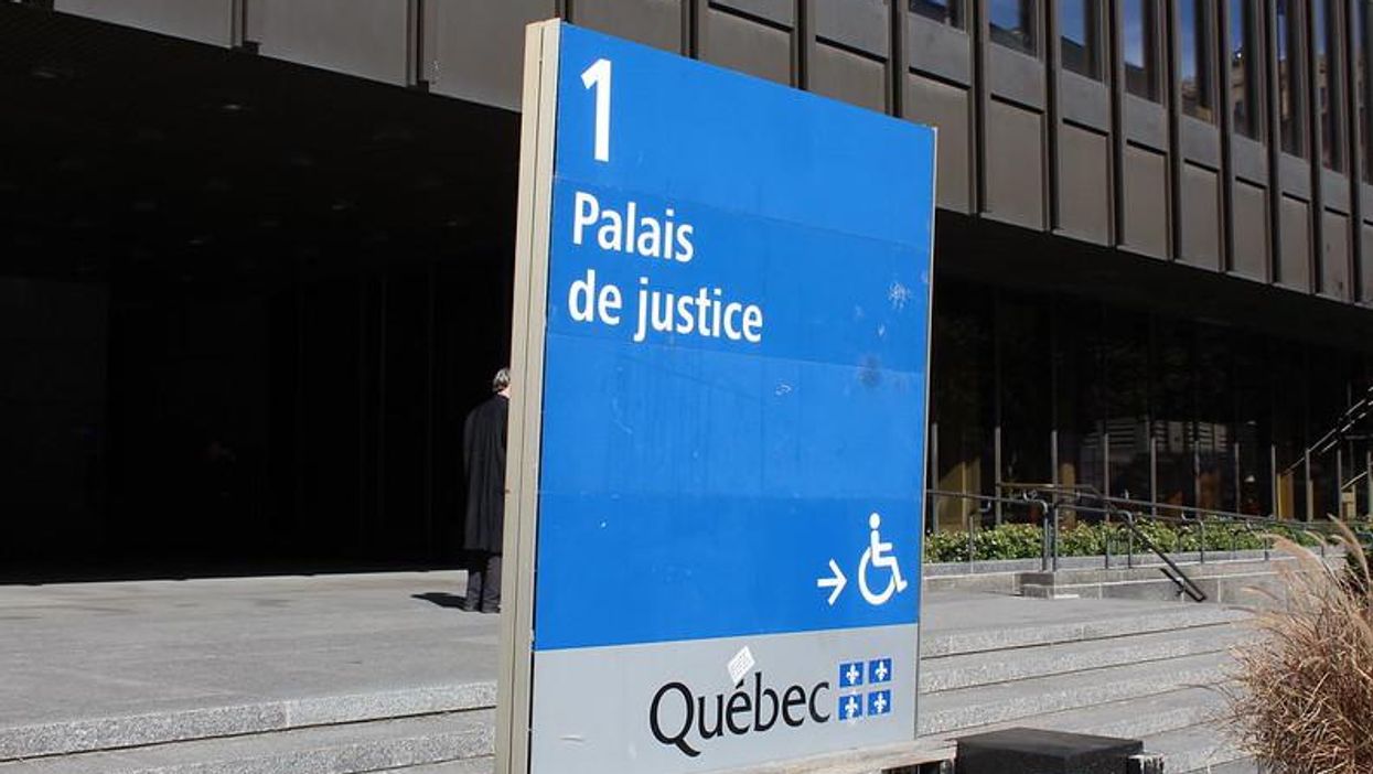 Façade du palais de justice de Montréal.