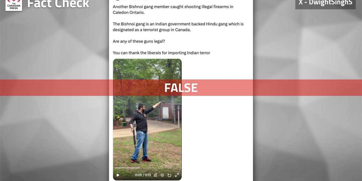 Fact File: Video shows man shooting guns in U.S., not Ontario gang member Fact File: Video shows man shooting guns in U.S., not Ontario gang member