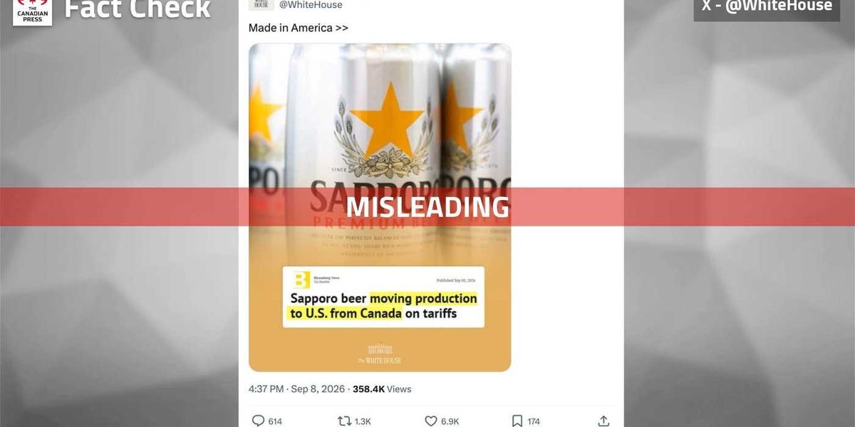 Fact File: White House claim of beer victory doused by Sapporo brewer Fact File: White House claim of beer victory doused by Sapporo brewer