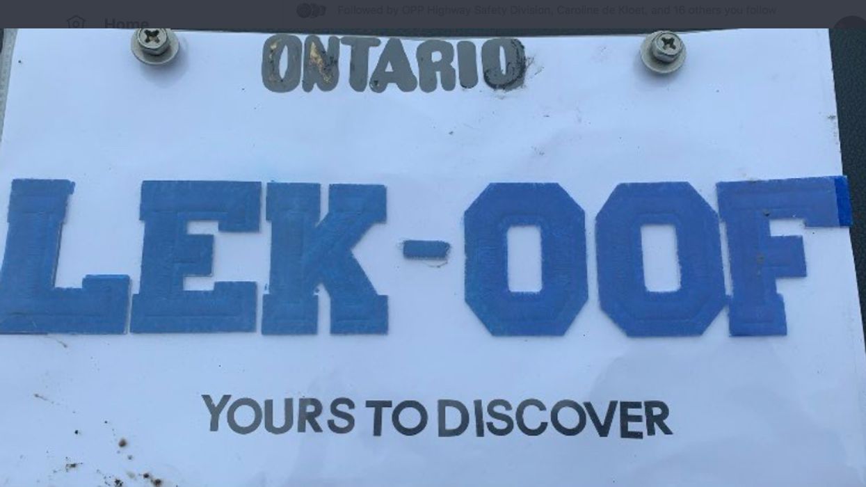 Fake Ontario License Plate Was Made Out Of Paper But It Didn't Fool Police (PHOTO)