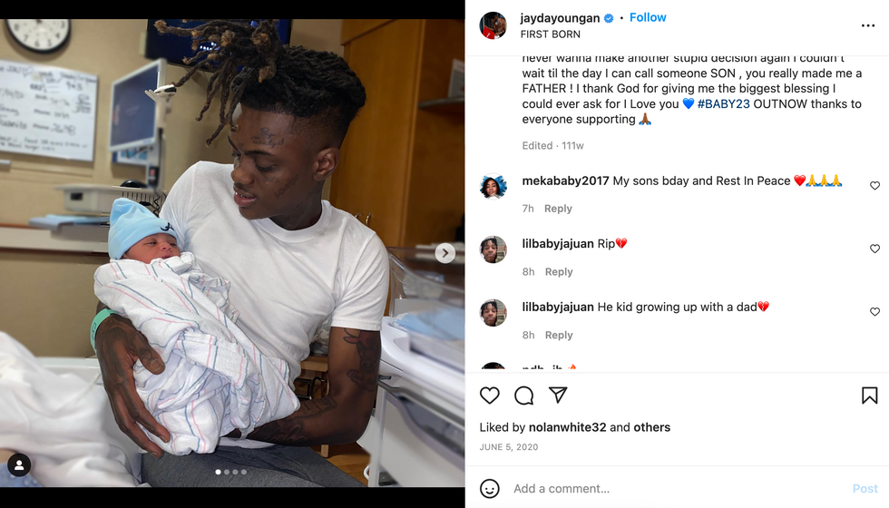 Fans are mourning JayDaYoungan's young son. 