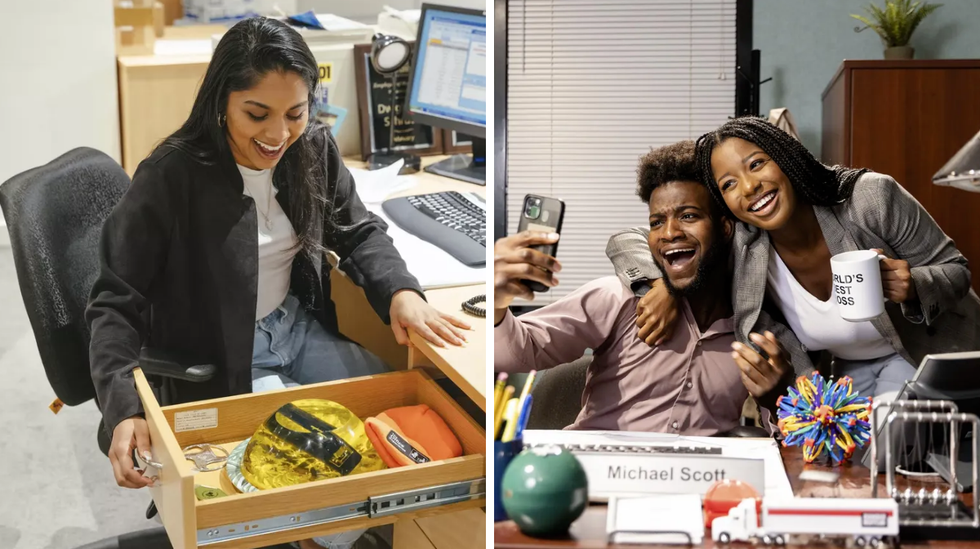Fans dans les lieux de The Office.