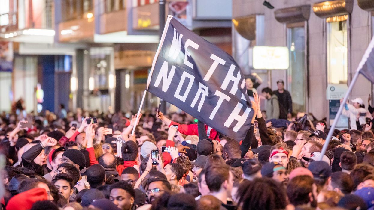 Fans gathered during the 2019 Raptors championship in Toronto.