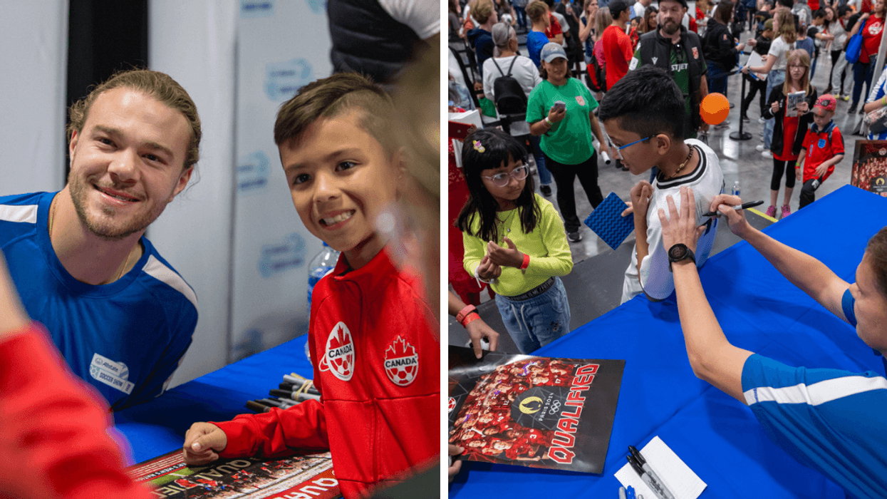 Fans meet their heroes at the the Allstate Soccer Show.
