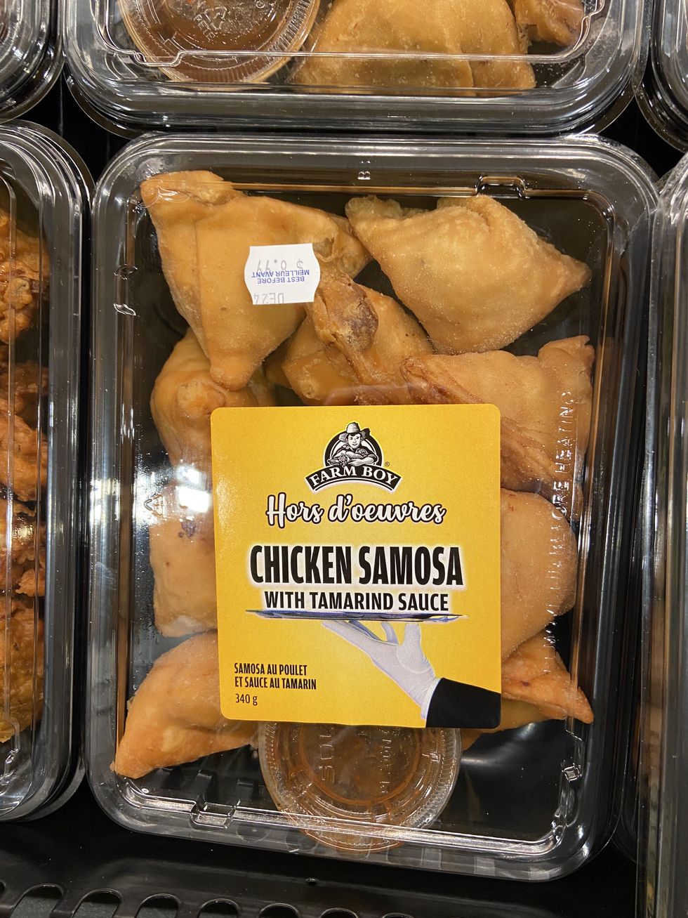 Farm Boy hors d'oeuvres Chicken Samosa.