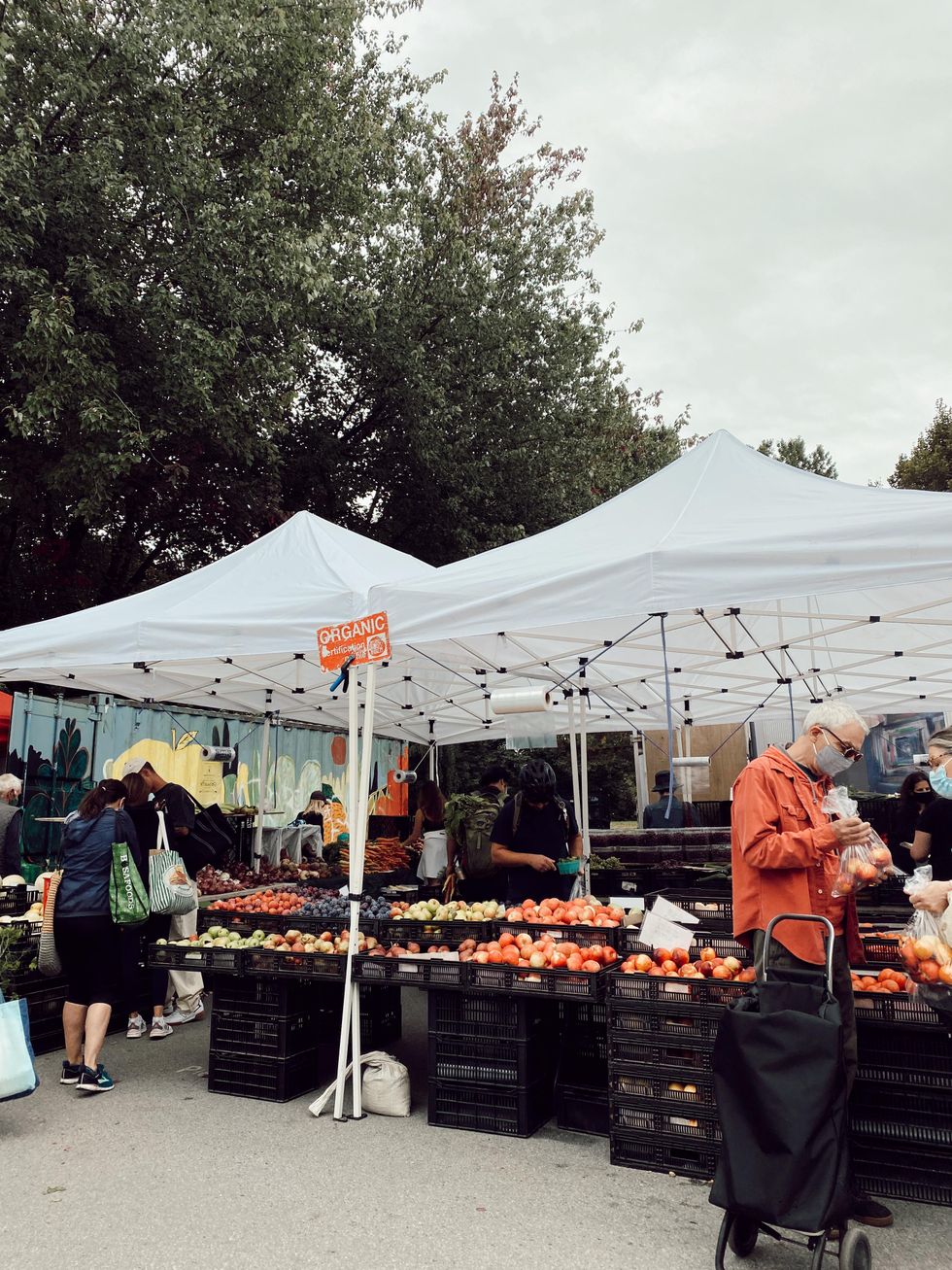Farmers market in Vancouver.