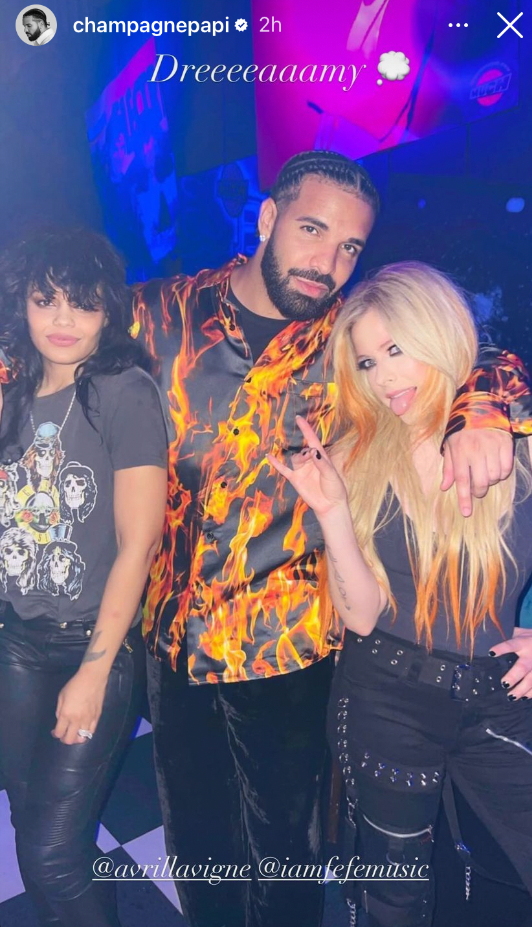 Fefe Dobson, Drake and Avril Lavigne.