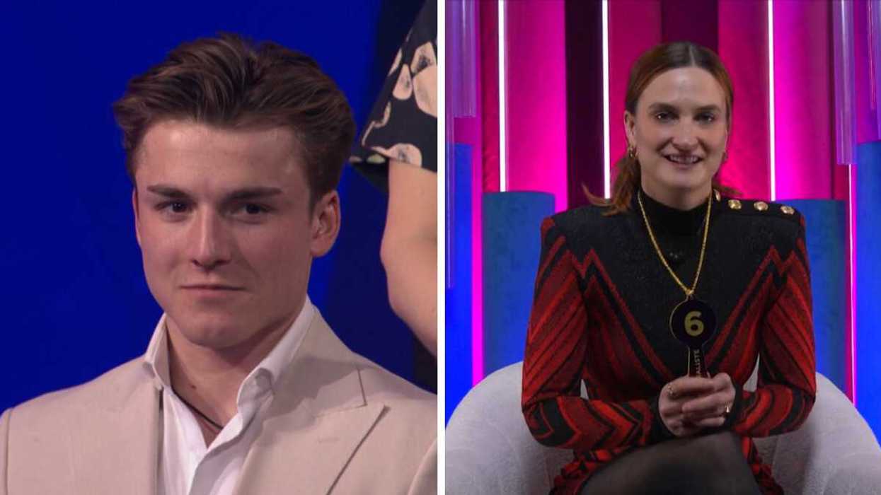 Félix Dolci à Big Brother Célébrités. Droite : Gabrielle Côté lors de la finale de Big Brother Célébrités.