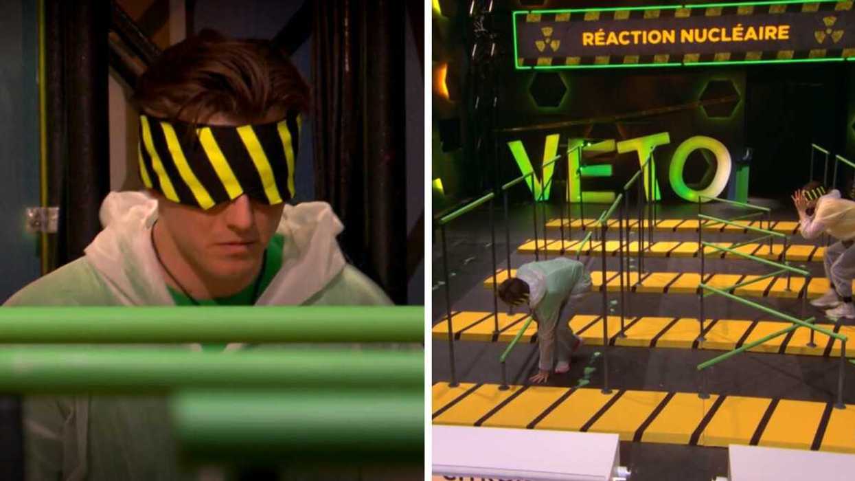 Félix Dolci lors du challenge « Réaction Nucléaire » à Big Brother Célébrités.