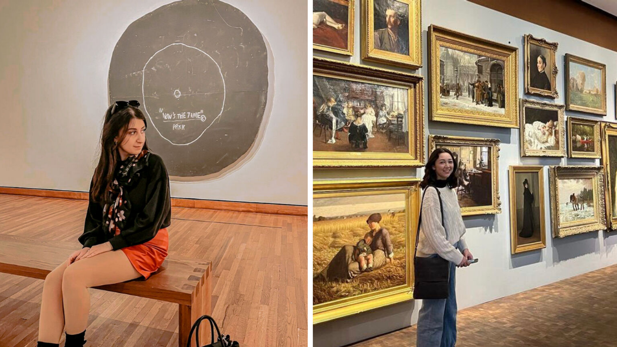 Femmes au Musée des beaux-arts de Montréal.