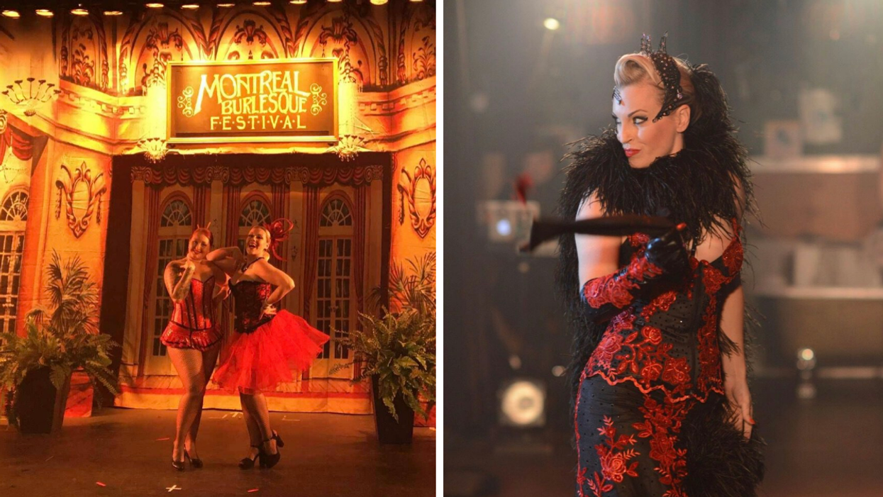 Femmes costumées au Montréal Burlesque Festival.