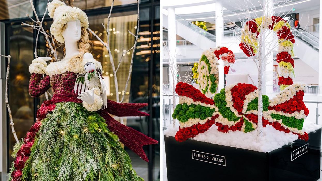 Festive floral installations.