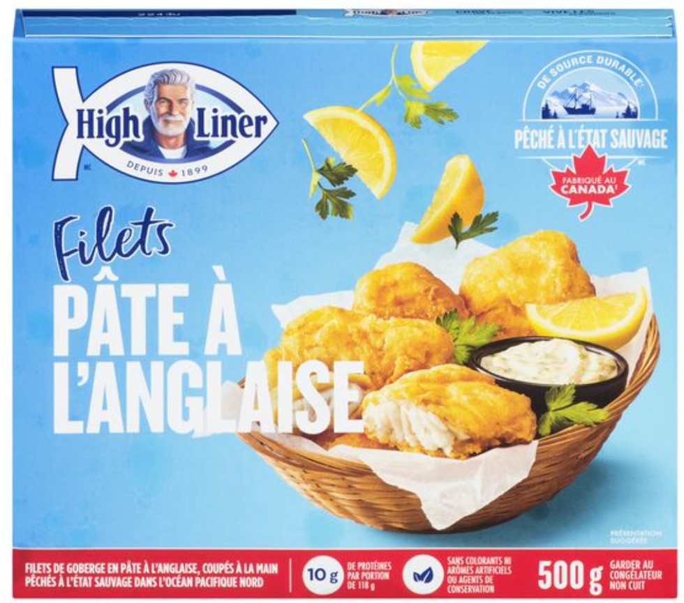 Filet de goberge surgel\u00e9.