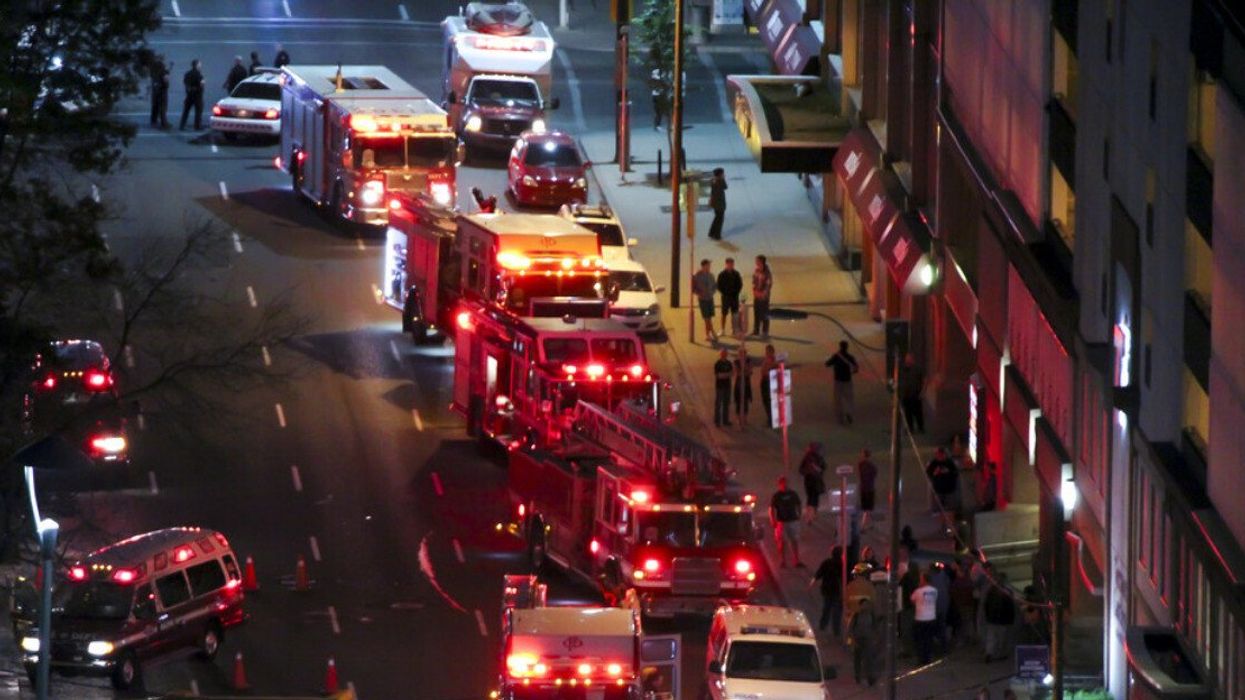 Fire tucks responding.