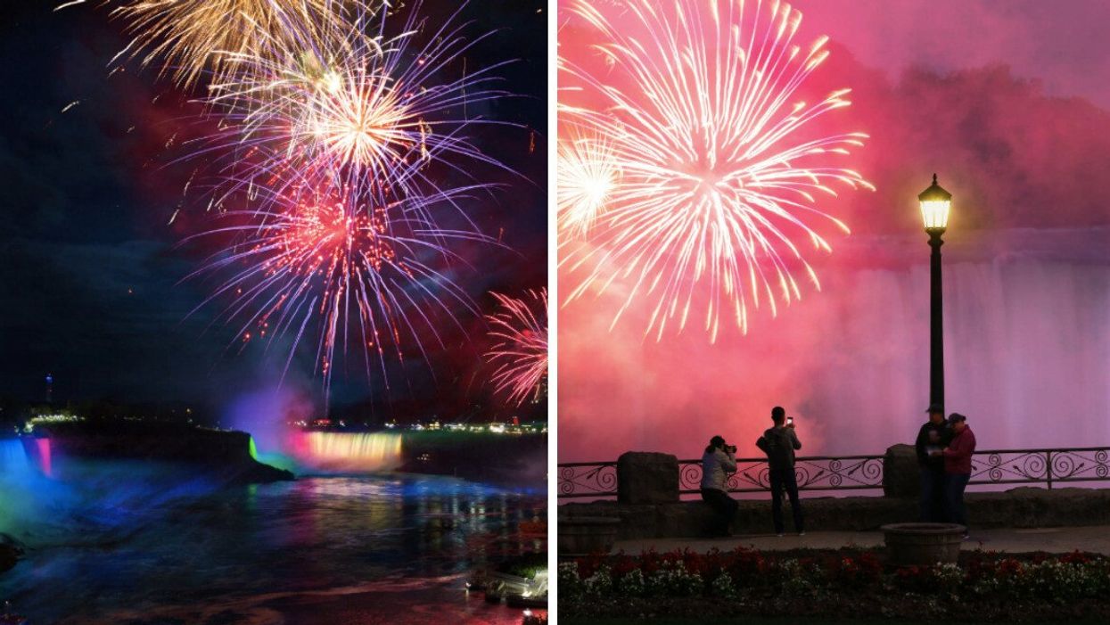 Firecrackers at Niagara Falls.