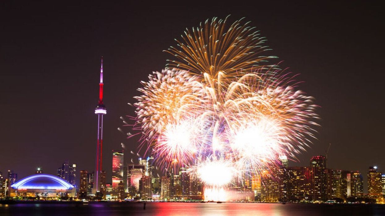 Fireworks in Toronto, Ontario.