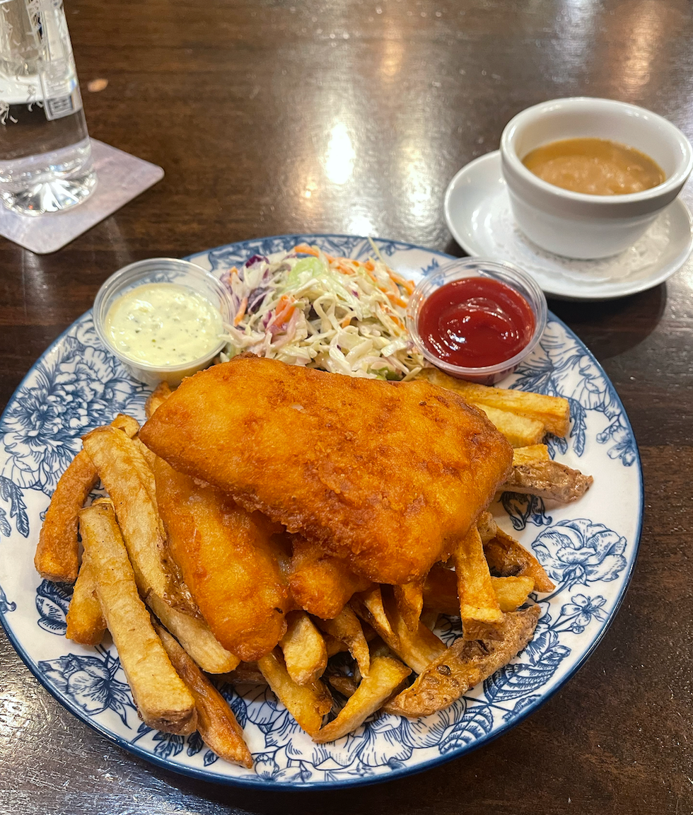 Fish and chips in Canada.