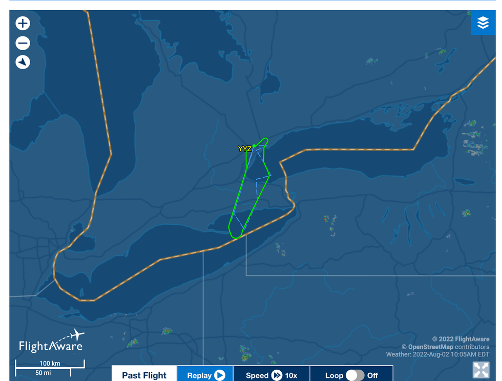 Flight AC8745 on August 2.
