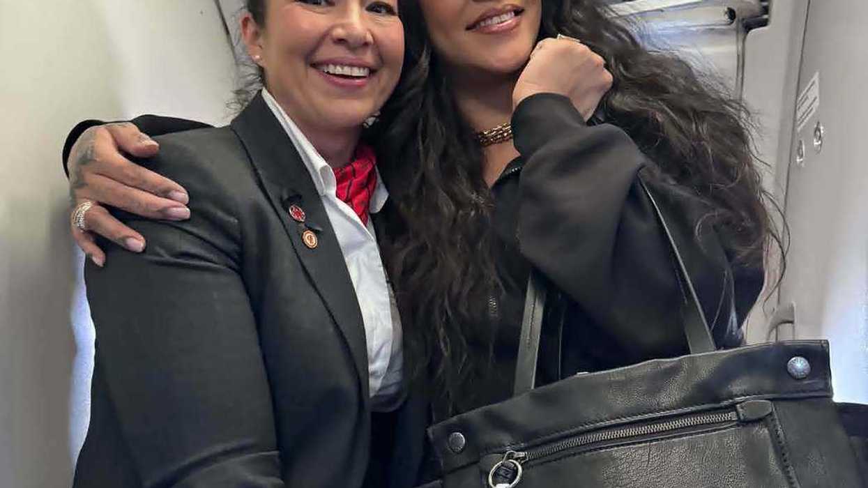 Flight attendant gifts Rihanna Mohawk beadwork