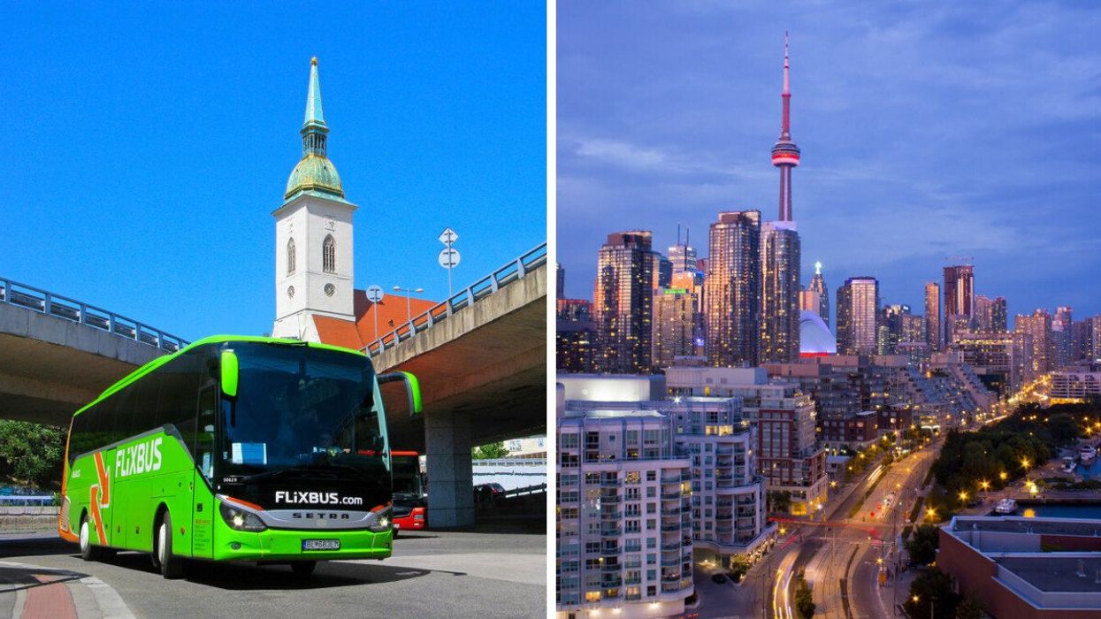FlixBus. Right: City of Toronto.