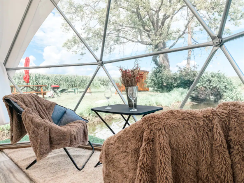 Floating Geodesic Dome.