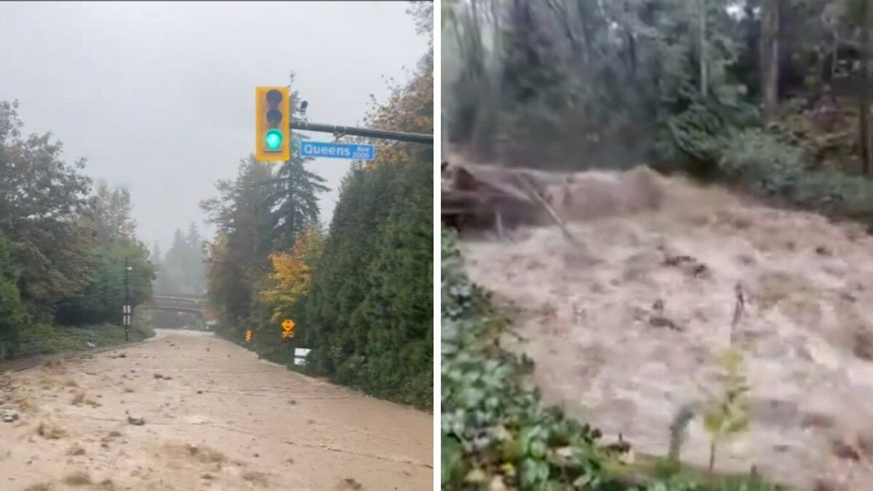 Flooding in West Vancouver after the atmpheric river that hit Vancouver.