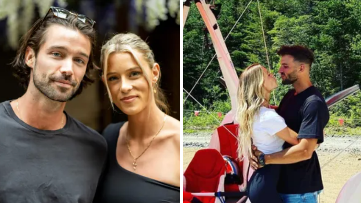 Florence Belzile et Joey Scarpellino. Droite : Florence et Karl en 2020.