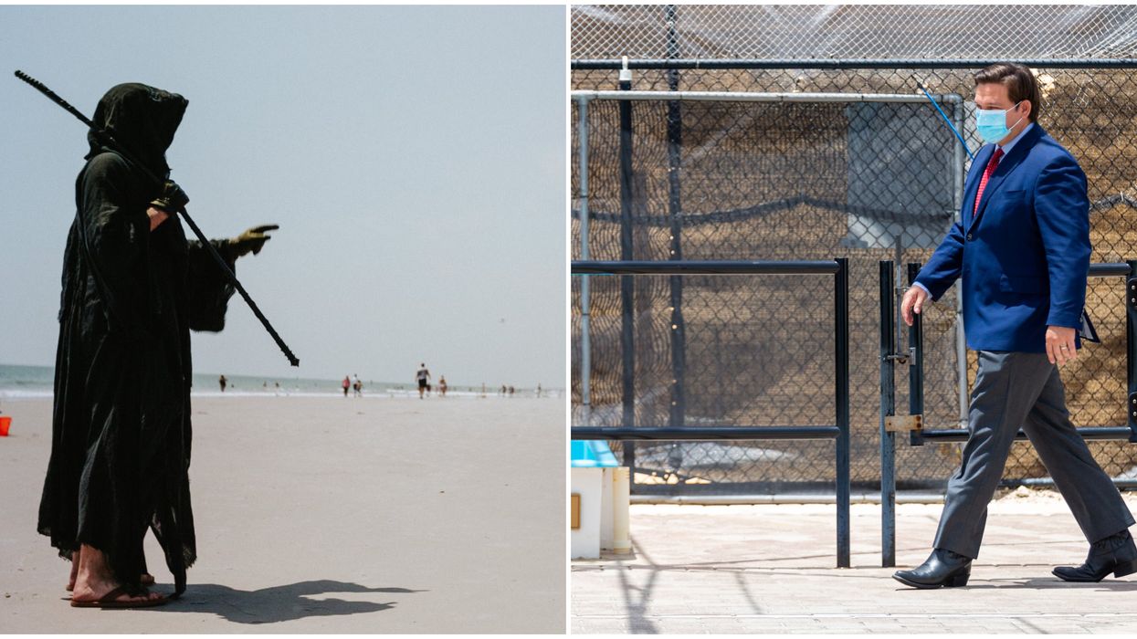 Florida Gov Ron DeSantis DeathSantis Billboard Has Over $6k From Grim Reaper Fundraiser