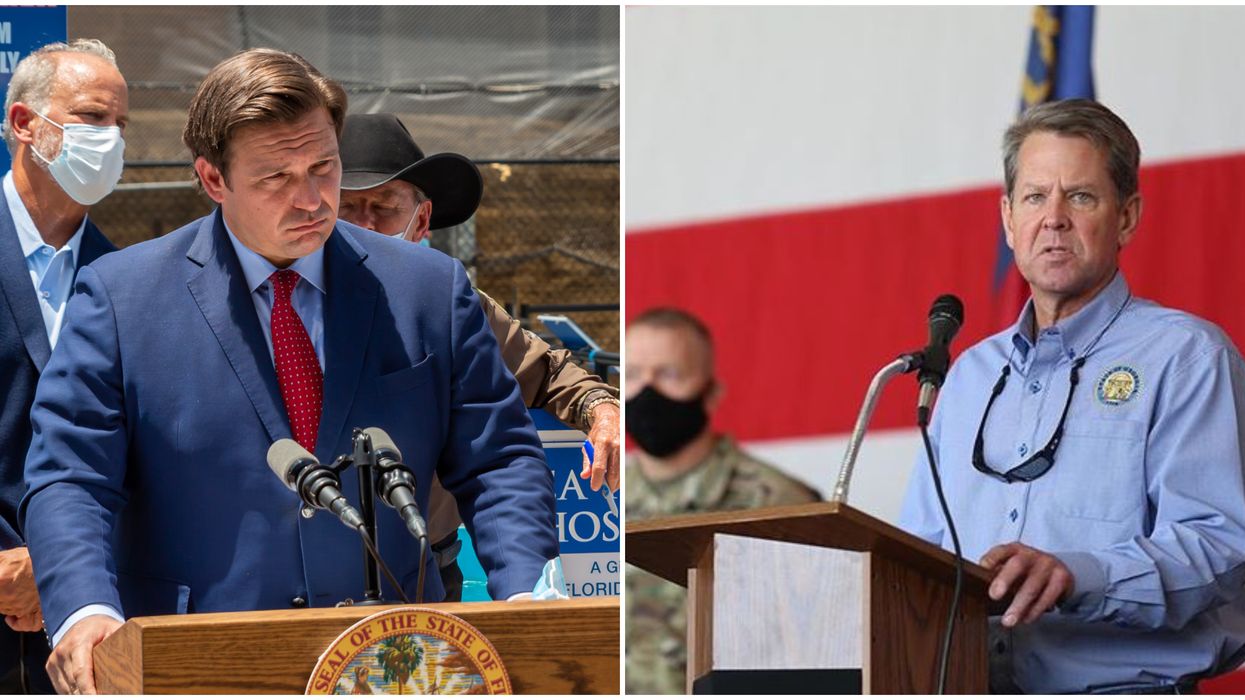 Florida Governor Ron DeSantis #DeathSantis And Brian Kemp Are Trending For Who Is Worse