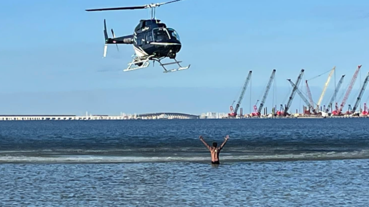 Florida man in the middle of the ocean.