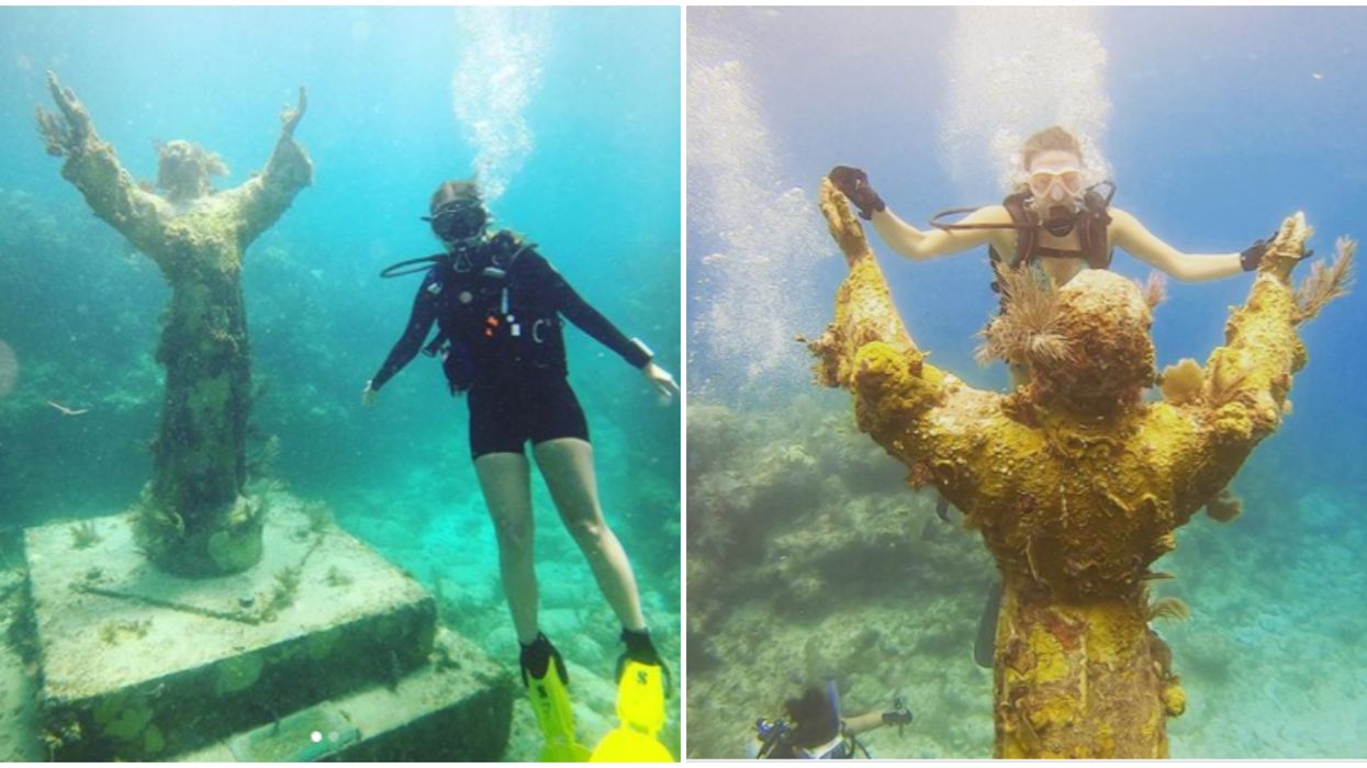Florida Snorkeling Tour Adventure Leads To An Underwater Statue Of Christ