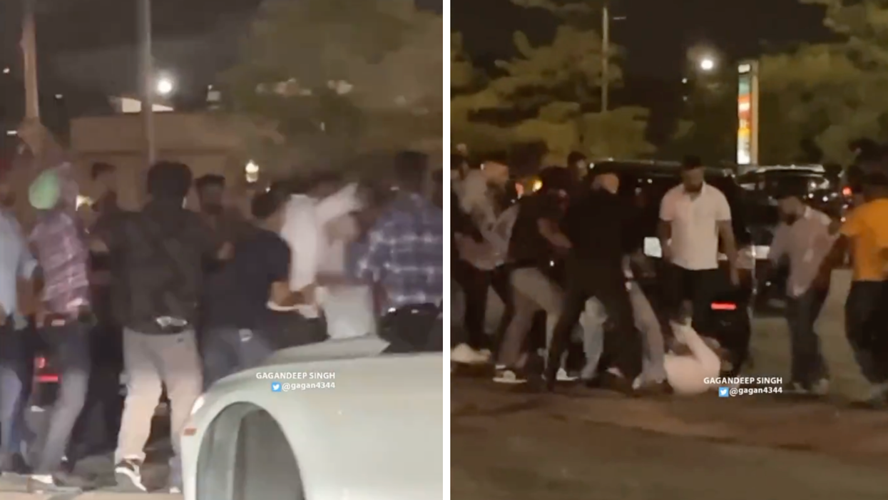 Footage of the alleged parking lot altercation in Brampton.