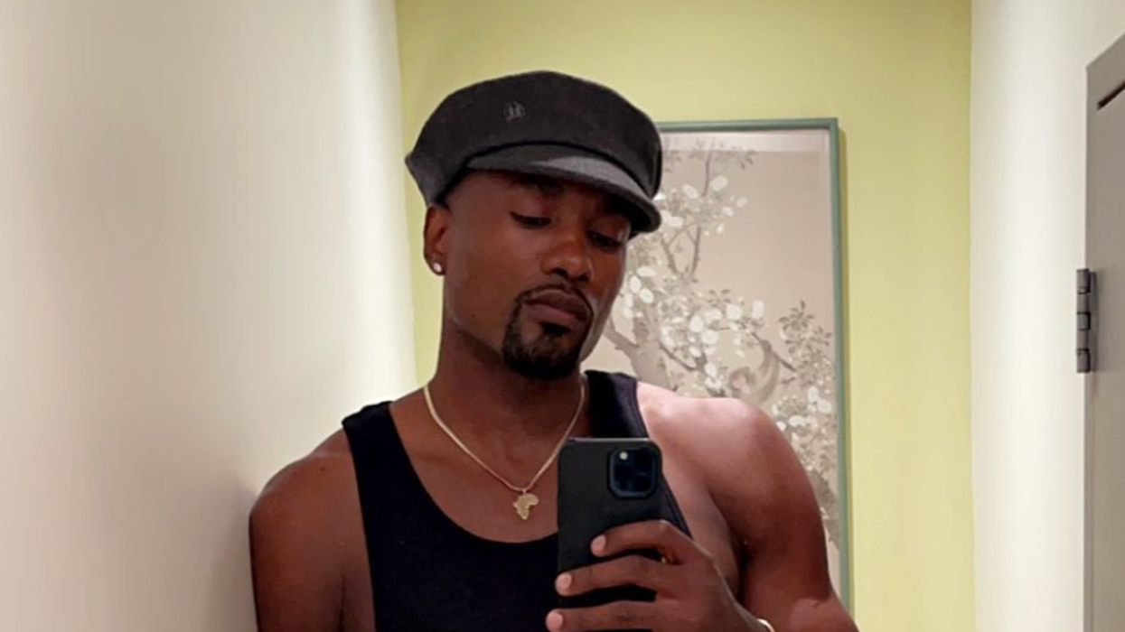Former Toronto Raptors player Serge Ibaka taking a selfie.