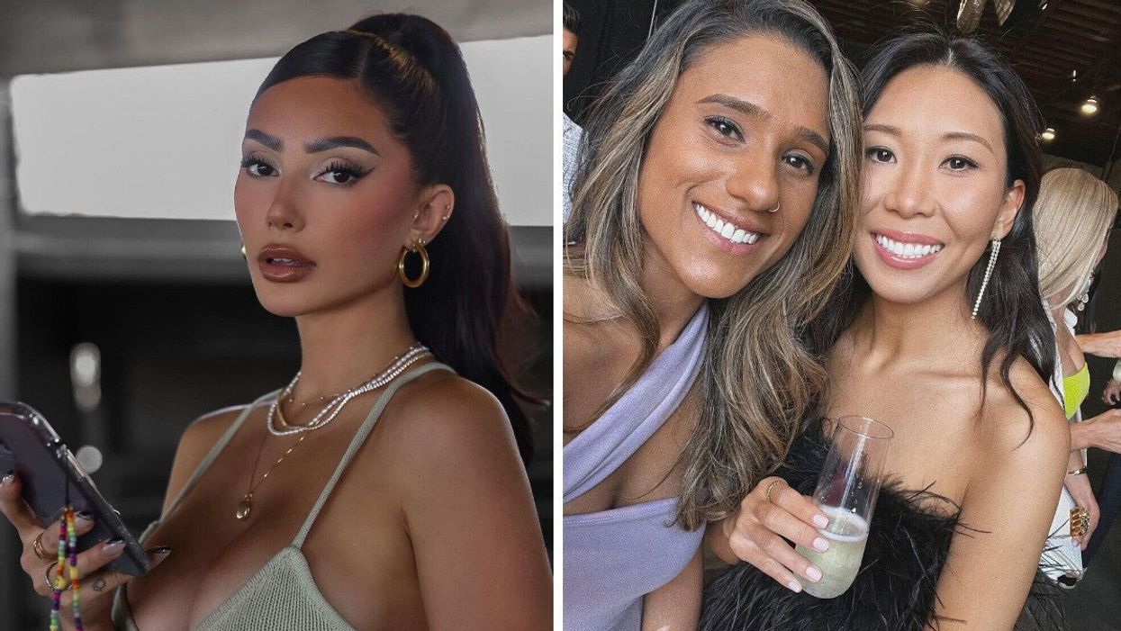 Francesca Farago of Too Hot To Handle. Right: Deepti Vempati and Natalie Lee of Love Is Blind.