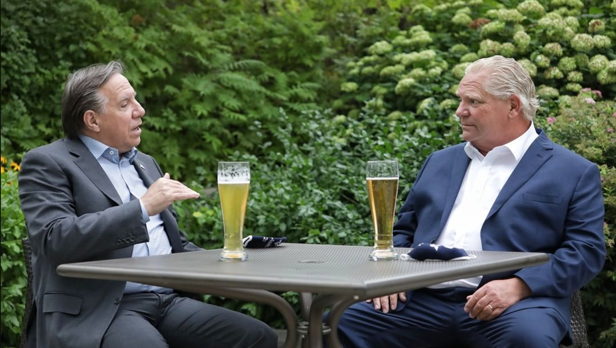 François Legault a eu une « double date » avec le premier ministre de l'Ontario Doug Ford