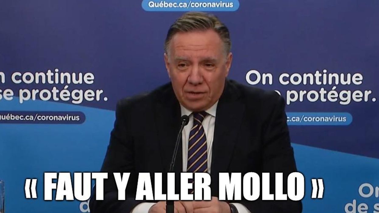 François Legault dit qu'il « faut y aller mollo » et les Québécois s'en mêlent