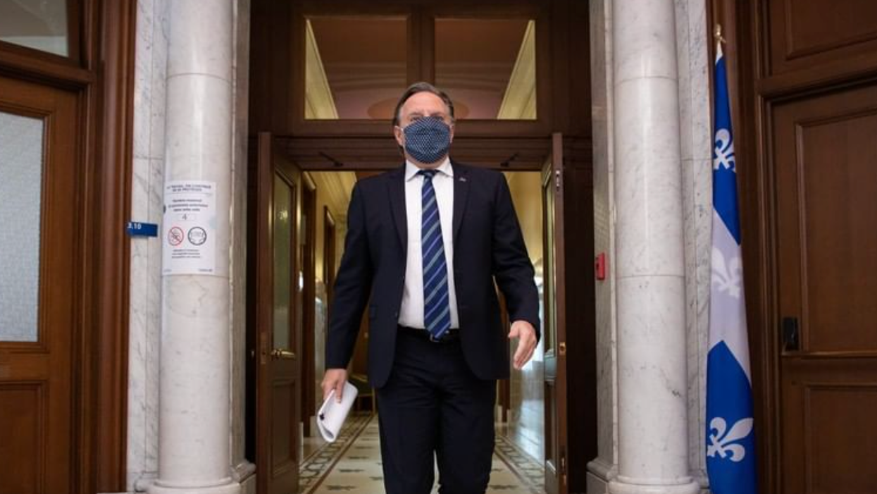 François Legault en conférence de presse à 17 h ce 8 avril