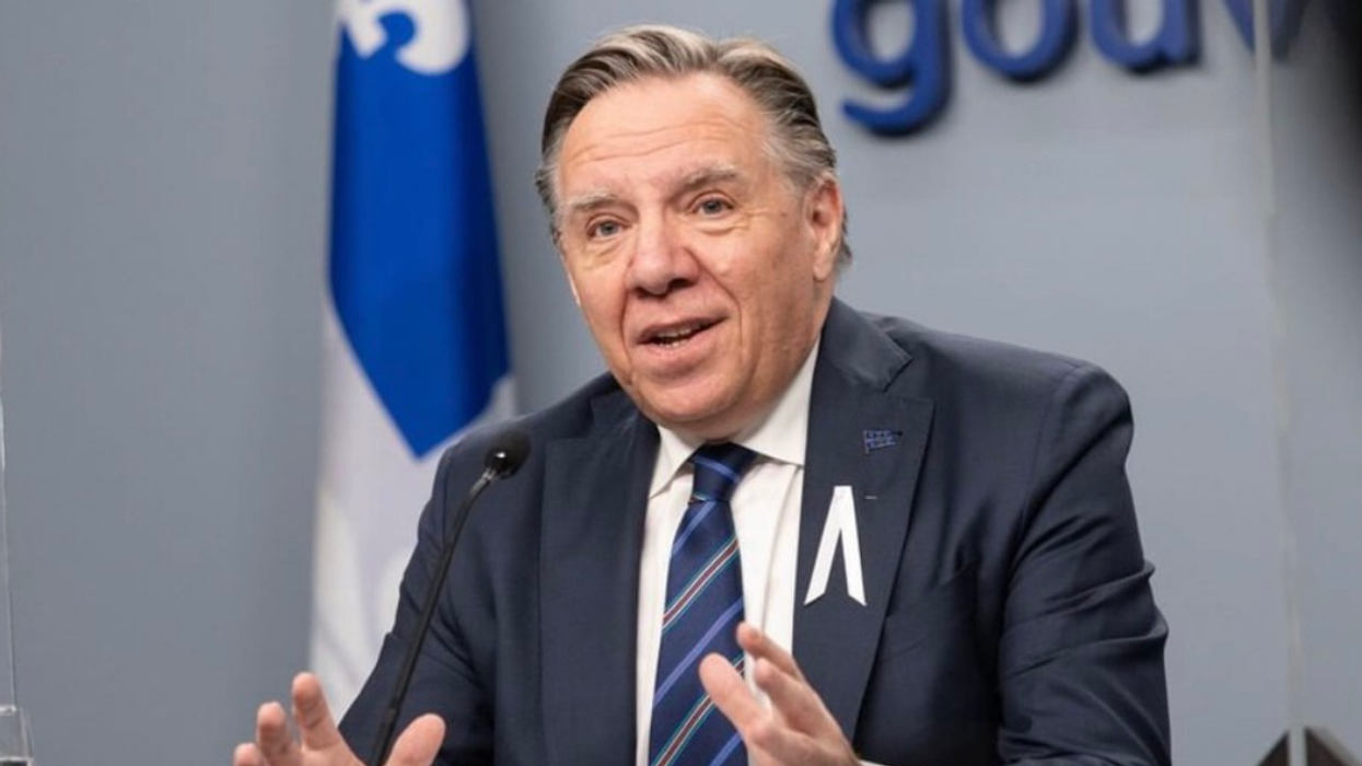 François Legault en conférence de presse.
