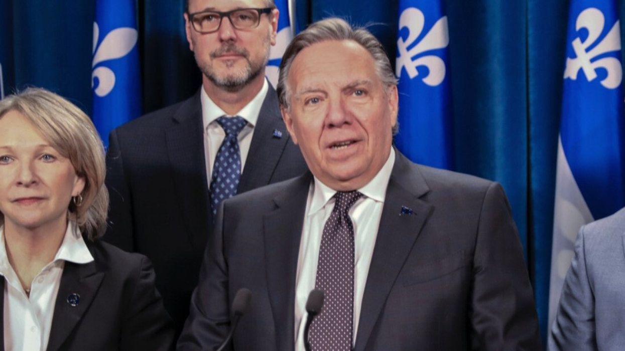 François Legault en point de presse.