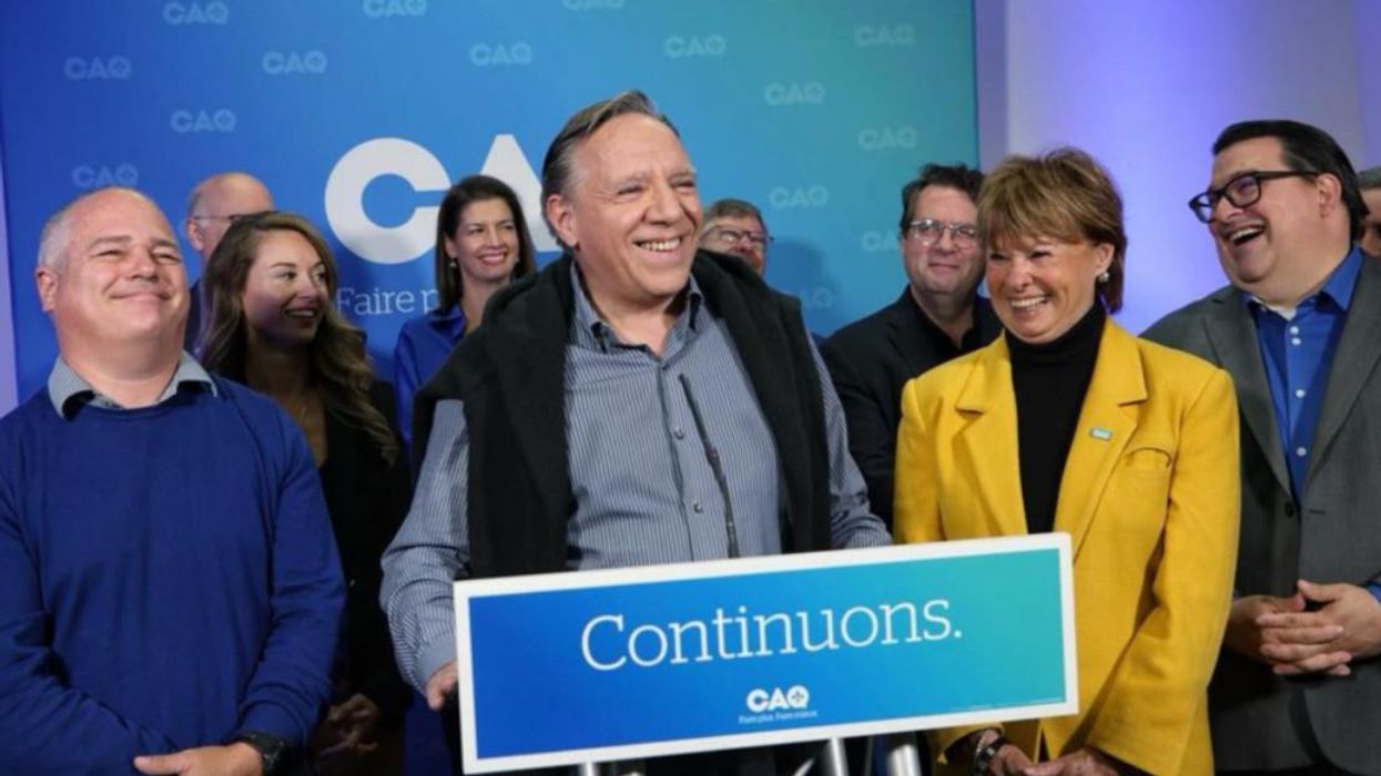 François Legault et l'équipe de la CAQ.