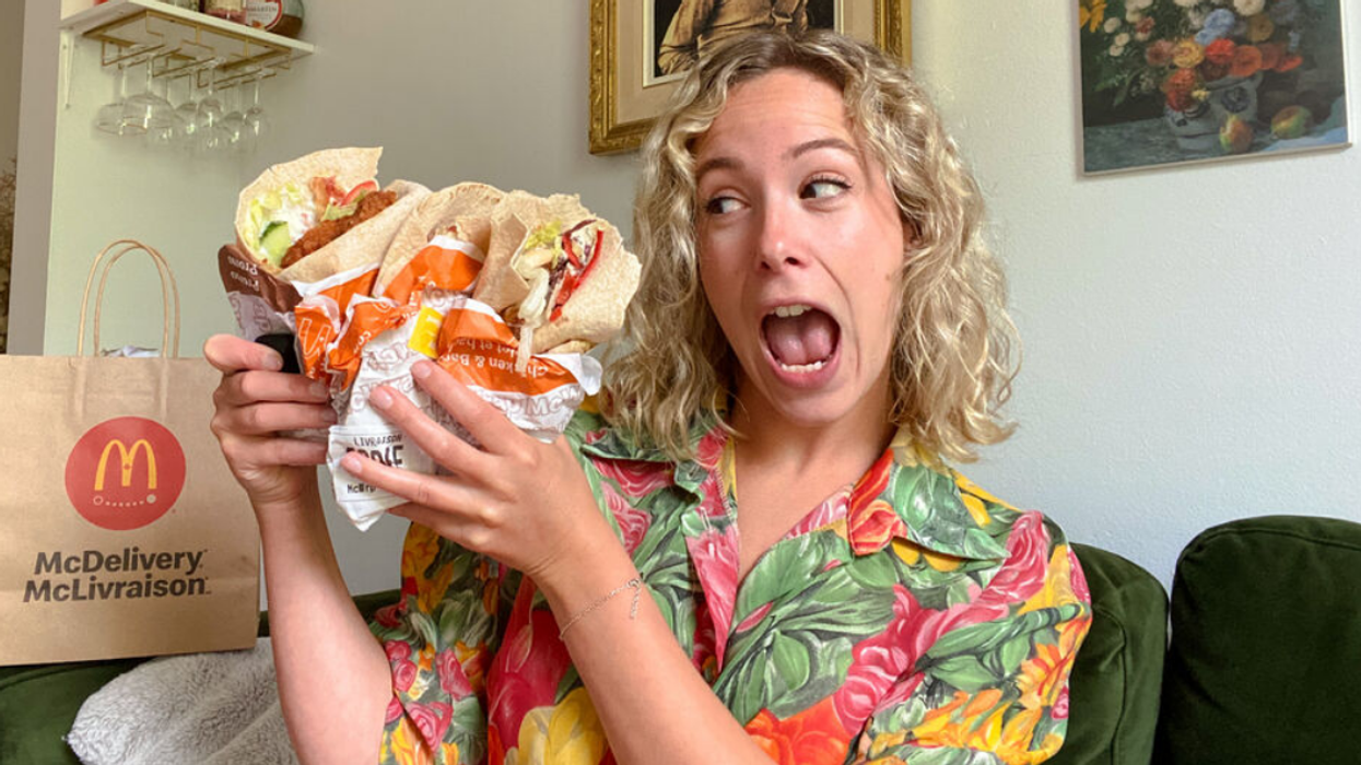 Françoise et les wraps du McDo.