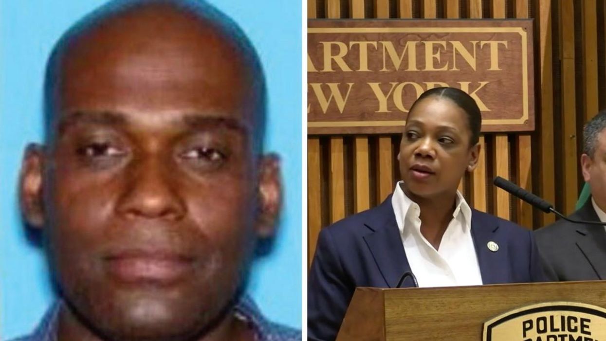 Frank James. Right: Police Commissioner Keechant Sewell during the press conference.