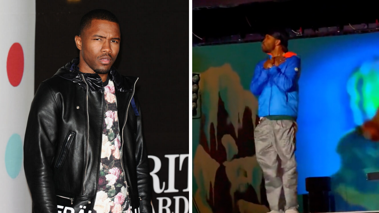 Frank Ocean. Right: Frank Ocean at Coachella.